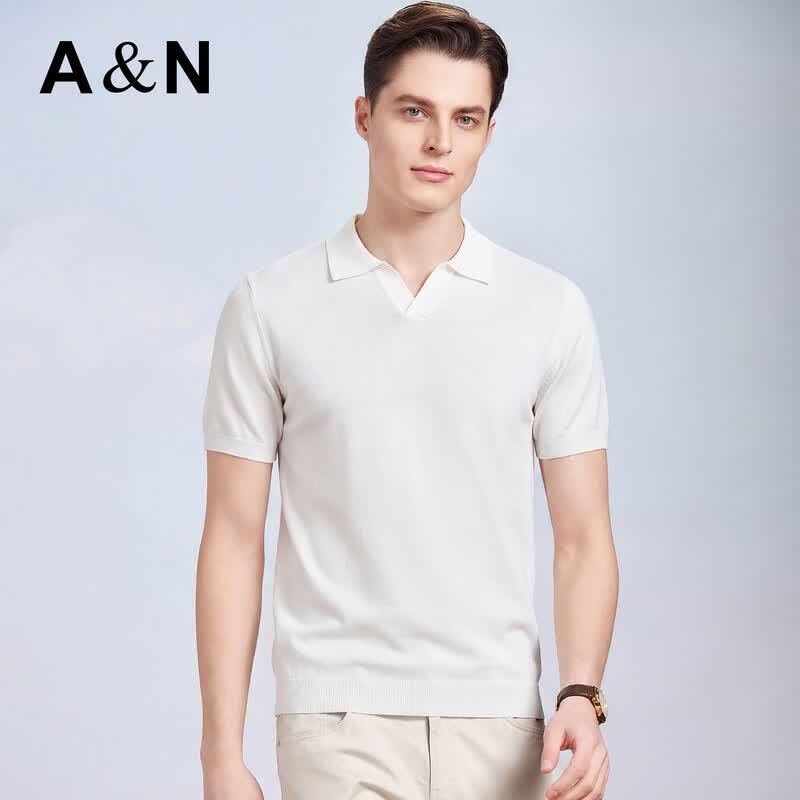 Men's Silk-Linen Blend Knitted Polo Shirt