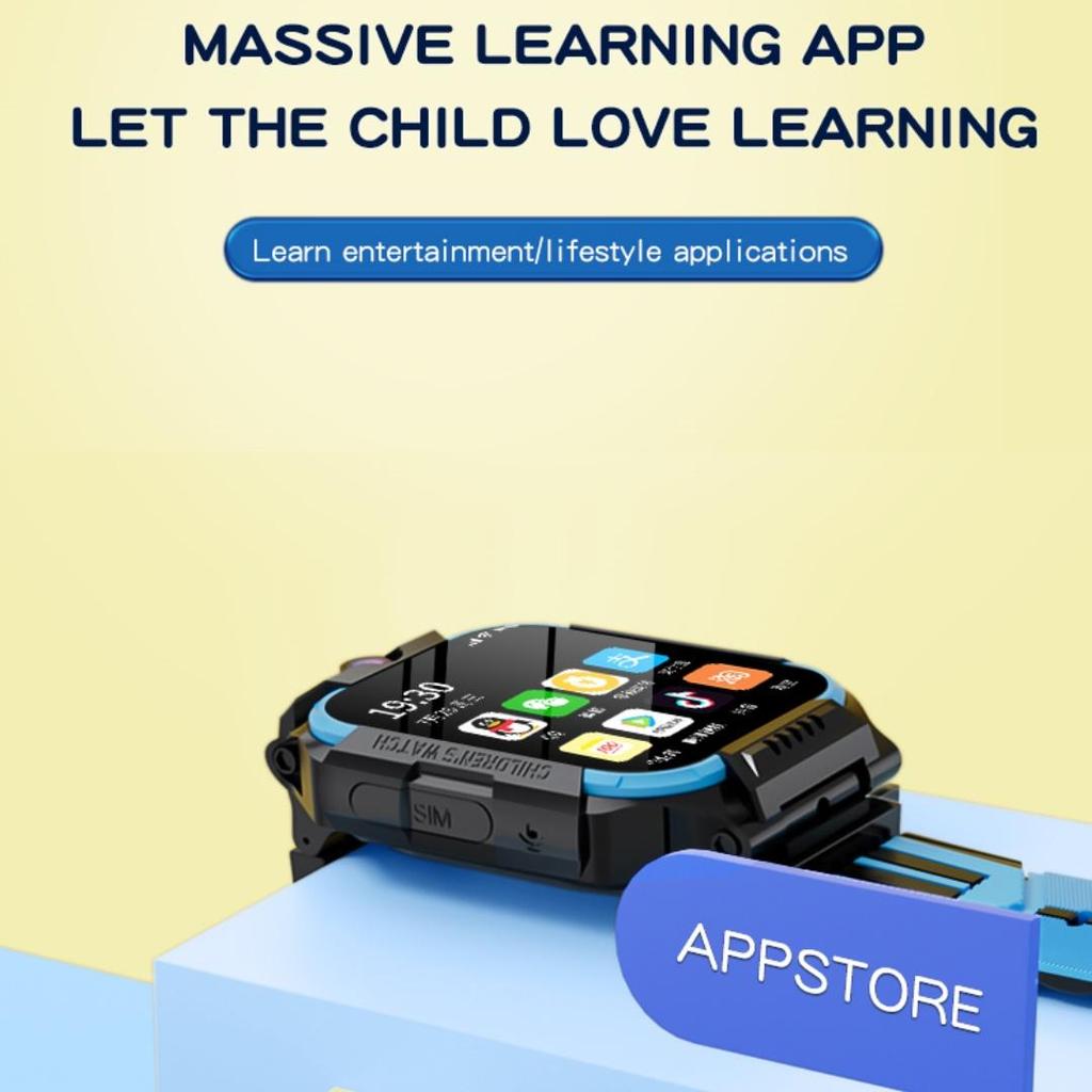 Rainbuvvy GS35 Quad Core 1.83inches Screen 1GB+8GB LTE 4G 2MP Dual Rear Camera Android OS Smart Watch Antenna Touch Panel WIFI Smart Watch