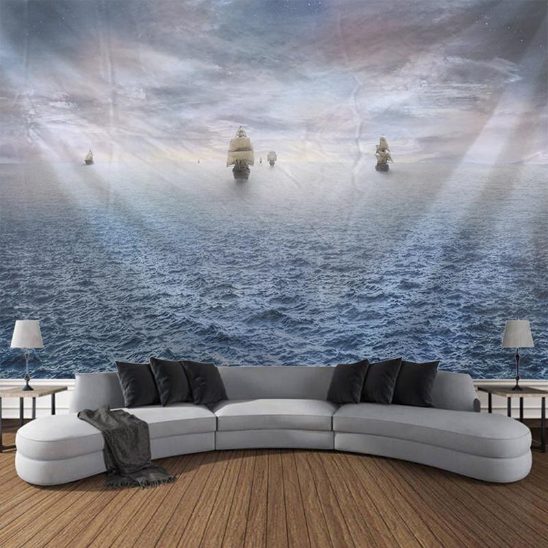 Nautical tapestry pirate ship wall hanging psychedelic decoration aesthetics living room bedroom dormitory wall decoration