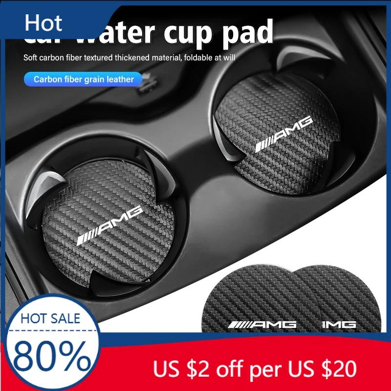 FJR5   Car Coaster Water Cup Bottle Holder Anti-slip Mat Accessories For Mercedes Benz AMG A B C E S G Class A180 CLK CLA GLE GLC W212