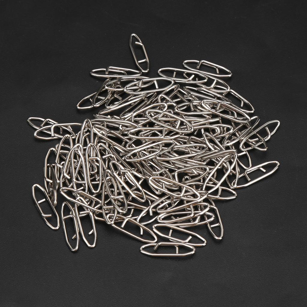 100Pcs Fishing Tackle Power Clips Stainless Steel Fast Change Speed Clips Connector S