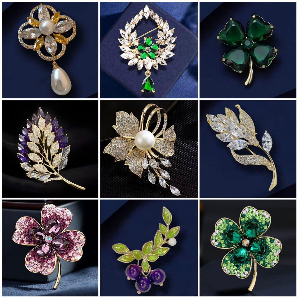 Elegant Pearl Brooch for Women's Suits - High-End Jewelry Pin