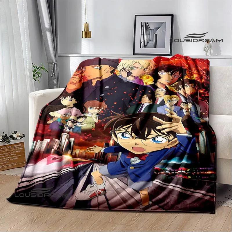 Detective Conan Cartoon Printed Blankets Picnic Blanket Warm Flannel Blankets Home Bed Linings Blankets for Beds Birthday Gift