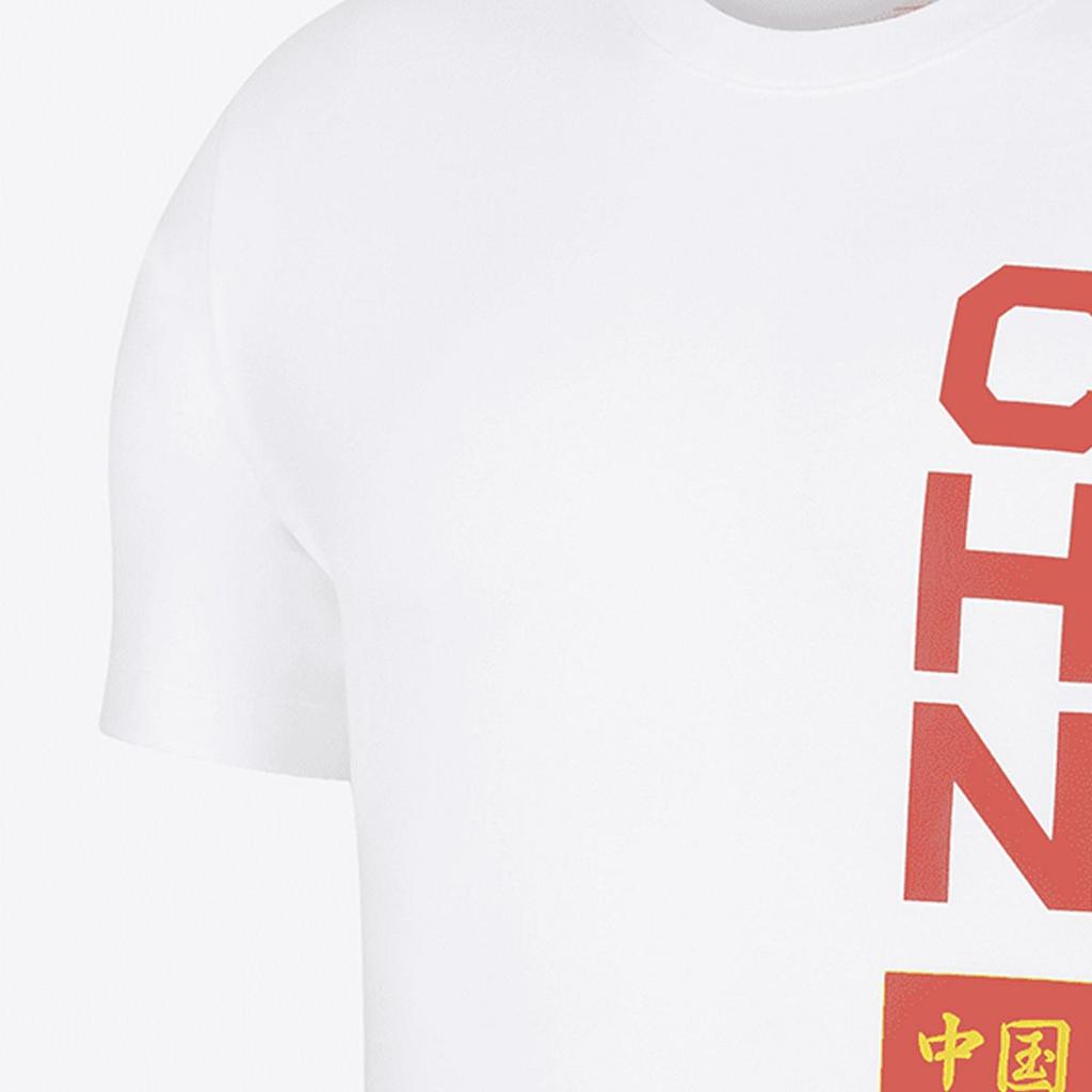 Nike T Shirts Men's White Crew Neck Moderate Straight Fit CT8789-100