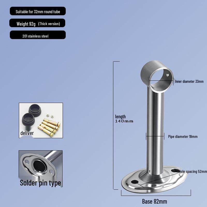 Stainless Steel Ceiling Mounted Clothes Drying Rack Flange Rod 