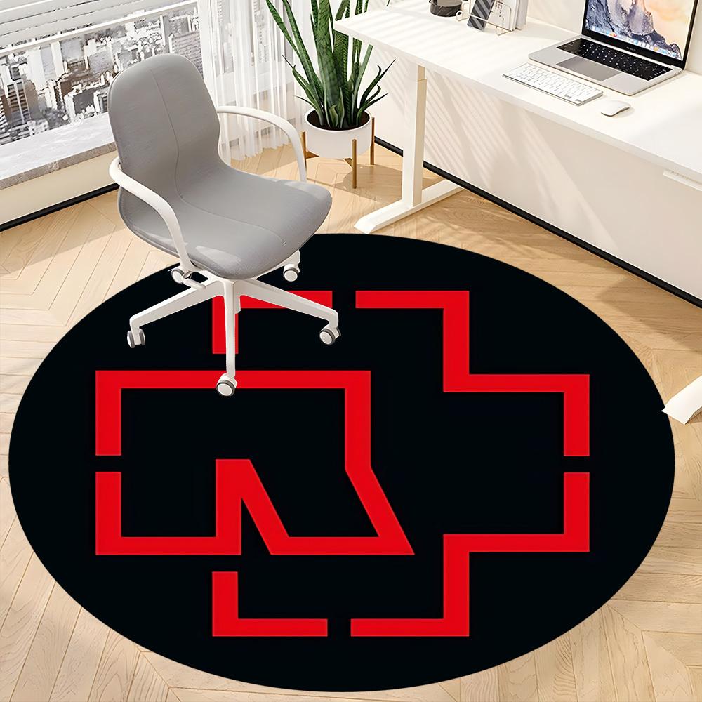 1pc Rammstein Carpet, Round Non-Slip Durable Large Size Office Carpet, Suitable for Office,yy250908074