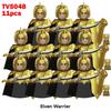 11pcs Medieval Elf Figures Orc Army Soldiers Vargr Raider Knights Building Blocks Bricks DIY Assemble War Toy Gifts for Kids Boy