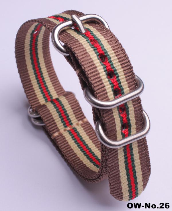 Silver Smooth Oval Buckle Nylon Watch Strap - Waterproof E-commerce Source Watch Band