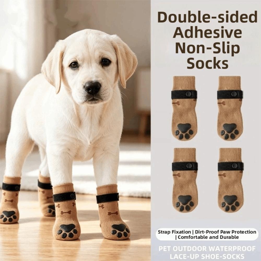 Wear-resistant Anti-slip Dog Socks Dirt-proof Foot Protector Puppy Foot Cover Dog Walking