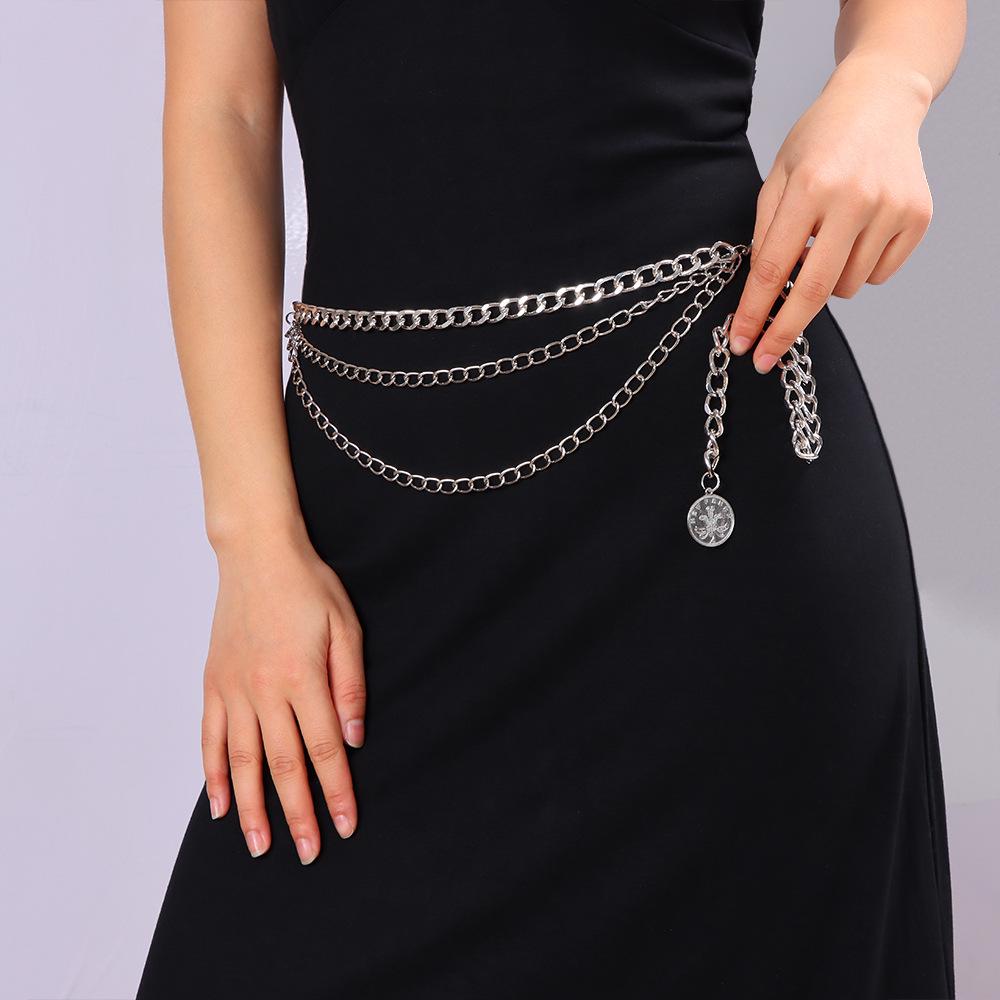 Trendy Multi-layer Retro Punk Waist Chain Accessories
