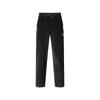 EA7 FW24 Shield Logo Patch Fleece Drawstring Casual Pants Men Bottoms Black 6DPP80-PJLXZ-1200