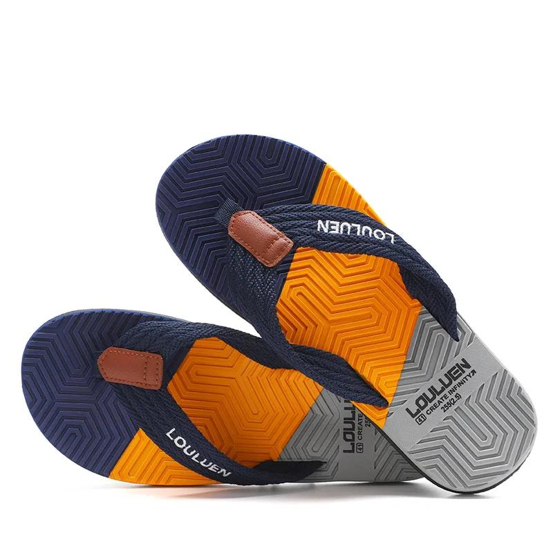

Men Flip Flops Slides 2025 Trend Summer Anti-skid Man Slippers Outdoor Light Casual Beach Male Sandals Household Slides for Men 44 жовтий