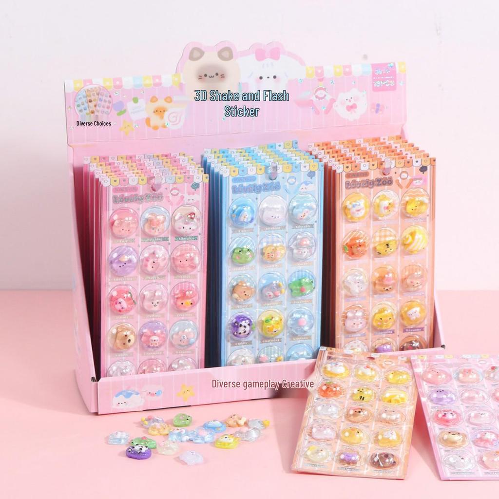 3D Embossed Cartoon Stickers - Cute Rewards & Creative Decorations for Journals, Gifts, and Phone Cases