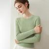 Women's 100% Pure Cashmere Sweater: Soft, Warm, Slim-fit, Round Neck, Ribbed, Long Sleeve, and Versatile Base Layer.