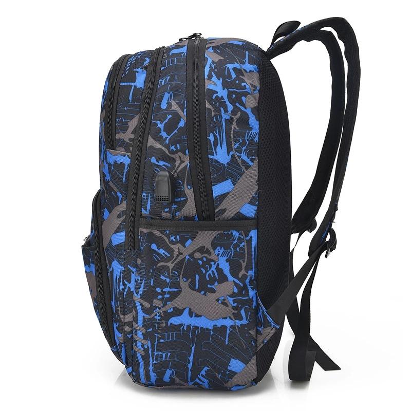 3 pcs /set USB Male backpack high school bags for women travel men school backpacks boys one student shoulder bag sac mochila