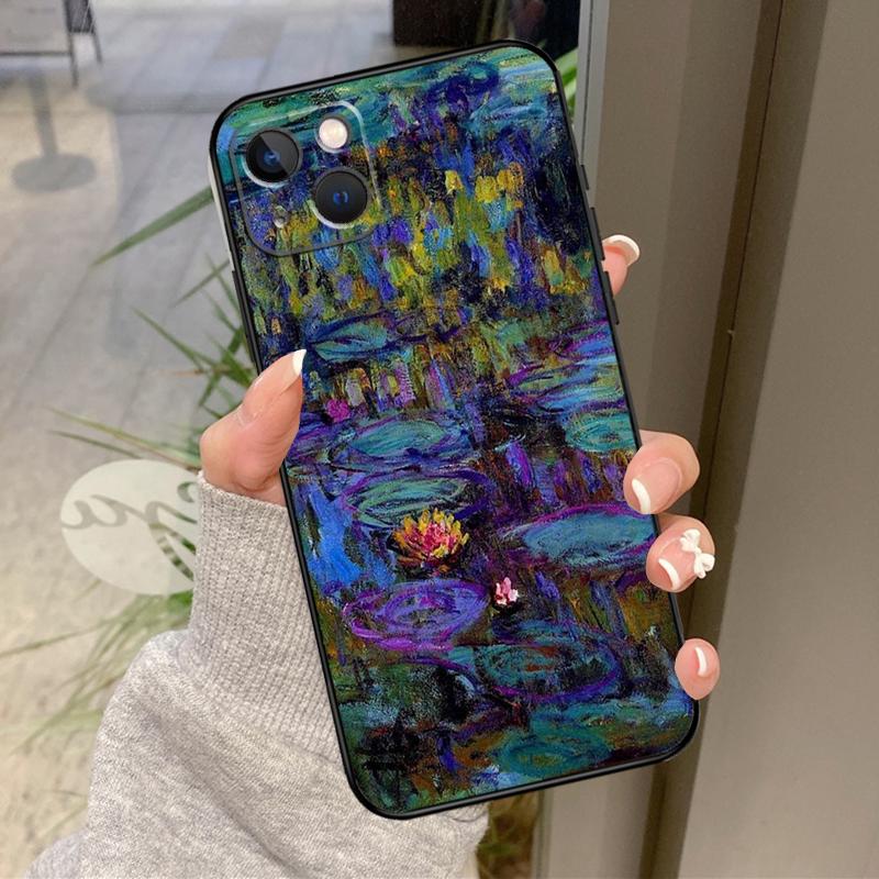 

Monet Oil Painting Case For iPhone 17 Pro Max 15 14 13 12 11 16 Pro Max Plus 12 13 Mini 16e 17 Air Back Cover iPhone 15 Plus