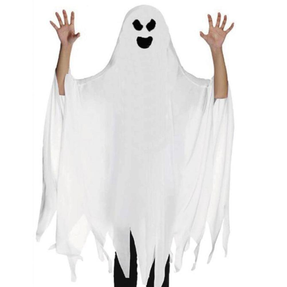 White Halloween Cloak Cape Child Adult Halloween Costumes Cute Ghost Costume Cape  All Saints' Day