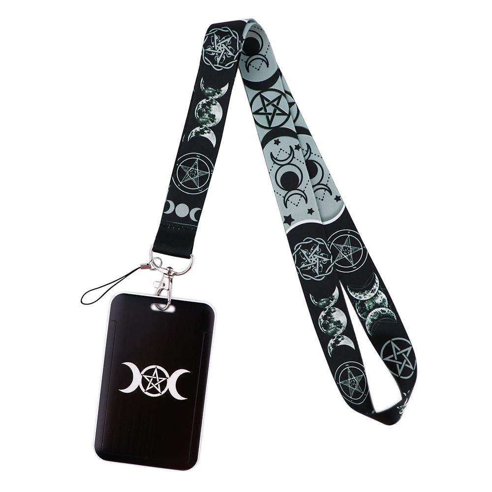 Moon Planet Cell Phone Lanyard: ID, Campus Meal, and Bus Card Holder