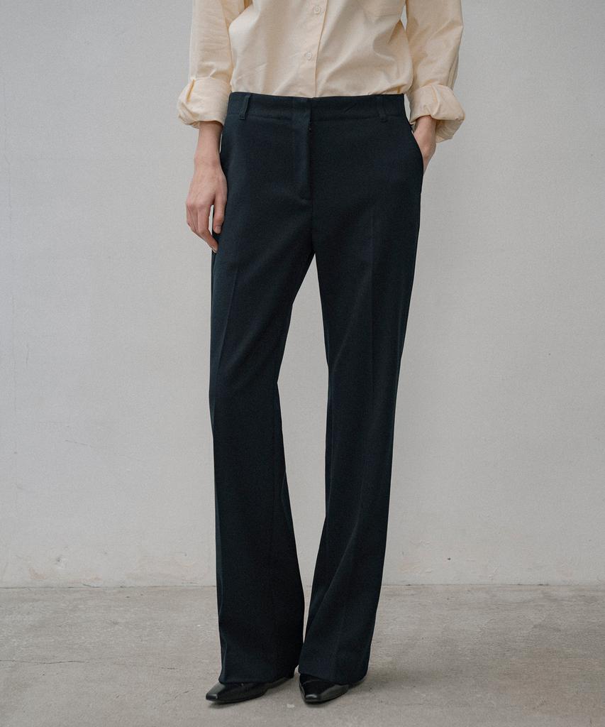 Siyajyu Sipt7148 New Classic Low-Rise Slacks_Navy