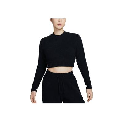 Sportbekleidung Phoenix Kuscheliger Bouclé Figurbetonter Einfarbiger Rundhals-Pullover Damenpullover Schwarz FZ1717-010