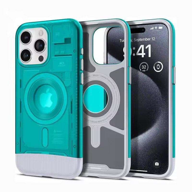 Luxury Classic C1 MagSafe Case for iPhone 16 Pro Max 16 Pro 15 14 13 - Ultra Hybrid Magnetic Protector Cover with Hard Shell Desig