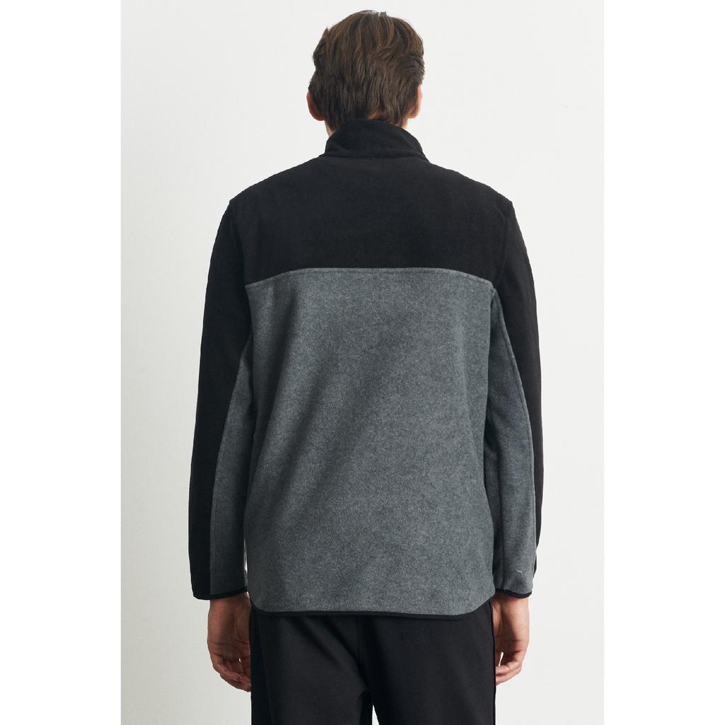 Pánská námořnická modrá antracitová standardní střih normální střih na denní nošení pohodlná dvoubarevná fleecová sportovní mikina