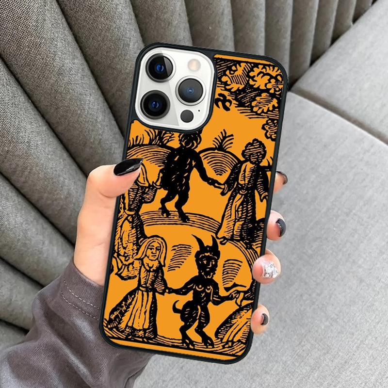 Witches Circle Dance Phone Case For iPhone 17 Air 16 16e 15 13 14 Pro Max 11 12 Plus 2022 MAX Shell Cover coque
