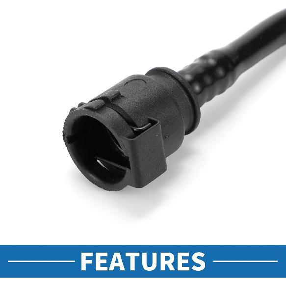 Radiator Hose No.17128632260 Engine Expansion Tank Overflow Pipe for BMW 530e 2018-2022 for BMW 530i 2017-2019 Plastic Black