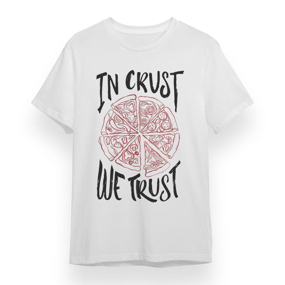 

Women s T-shirt With Pizza Passion Graphic White 100% Cotton Oversize Tee USA XL