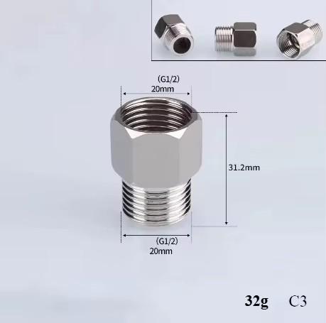201/304 Stainless Steel 1/2", 3/4" BSP Threaded Plumbing Fittings (Reducing Elbow, Tee, Coupler, Butt Joint) - 1/2" BSP Male-Fem