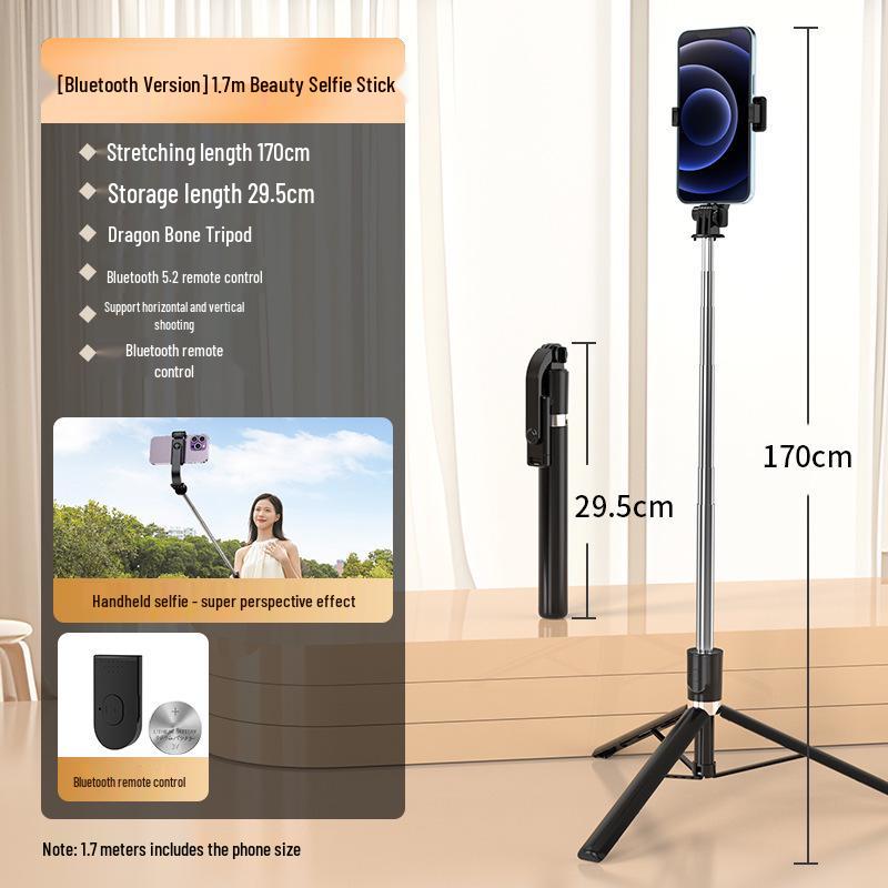 

Bluetooth Selfie Stick & Floor Stand: 1.8m, 360° Rotation, Portable Phone Holder for Live Broadcast (2025 Model)