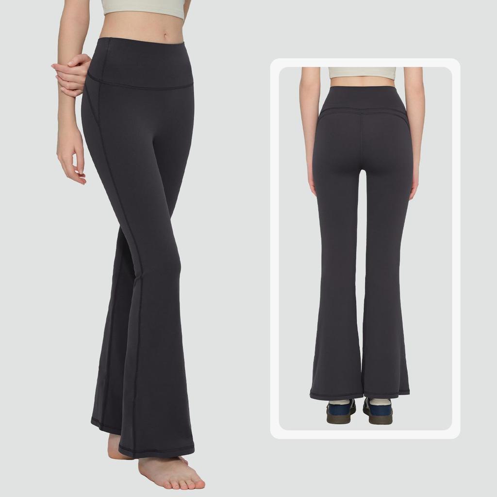 Nude Feel Flare High Waist Yoga Pants for Women - Slimming, Elastic, Casual Pilates Fitness Pants