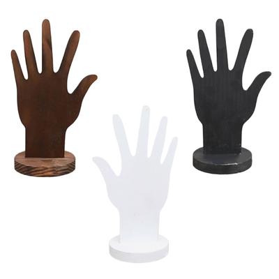 Elegant Wood Hand Shaped Jewelry Holder Elegant Display Stand for Rings and Bracelets Stylish Accessories Organizer