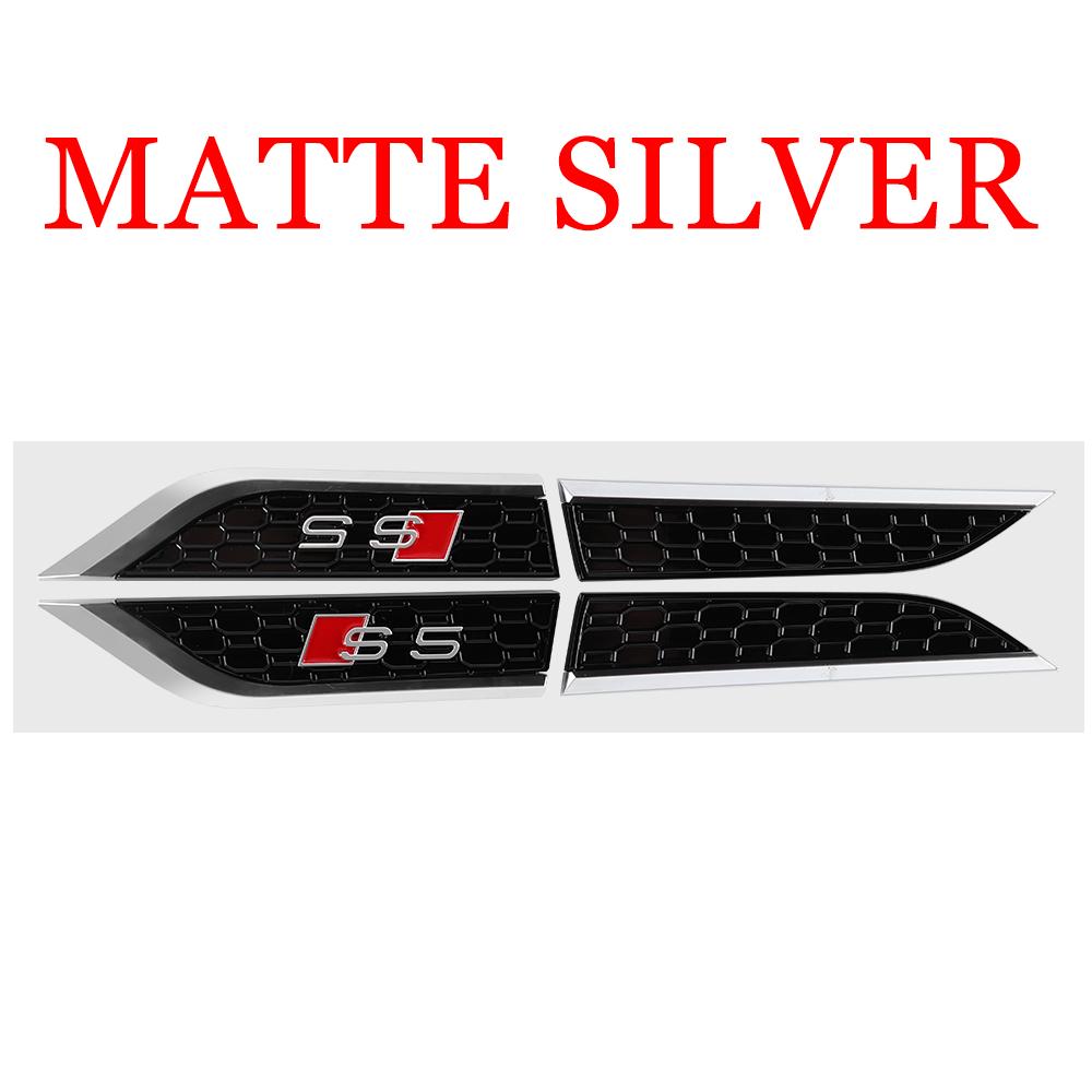 2026 2pcs 3D ABS For AUDI S5 SLINE ABT RS5 Badge Decoration Decal Car Fender Side Wing Emblem Stickers Auto Modification Accessories