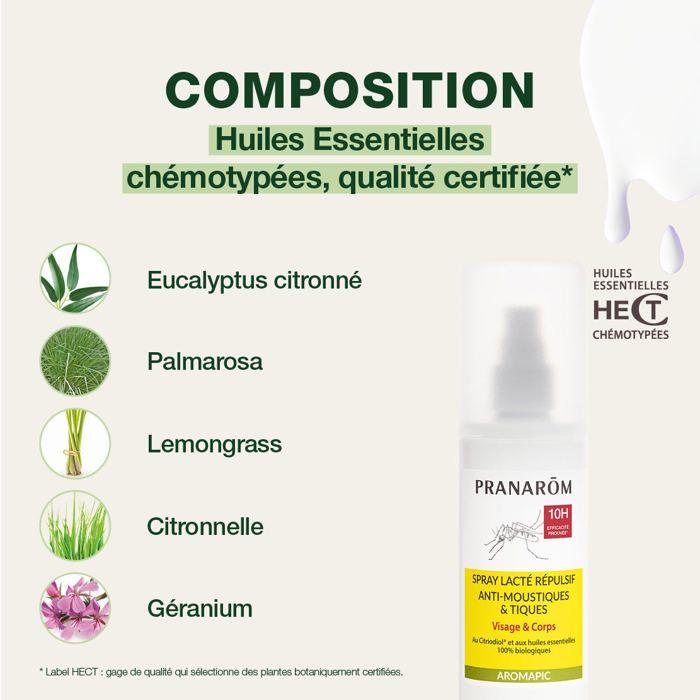 Pranarôm Aromapic Spray Lacté Anti-Moustiques 100 ml