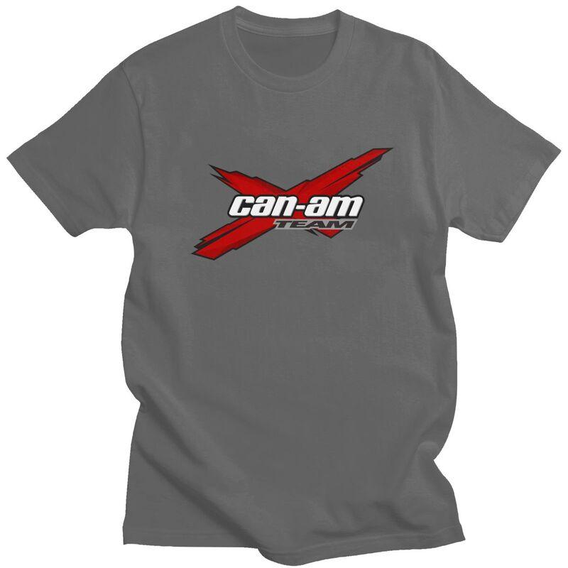 Custom Male CanAm T Shirts Short Sleeve Cotton Tshirt Classic Tshirt Casual BRP Motorcycle Tee Clothing