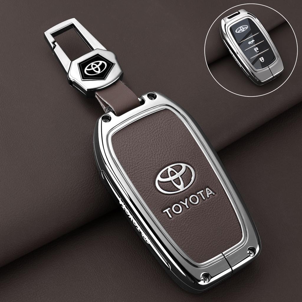 Car Key Case Fob Cover Holder Shell for Toyota CHR Hilux Fortuner Land Cruiser 200 Camry Corolla Crown RAV4 Highland Accessories