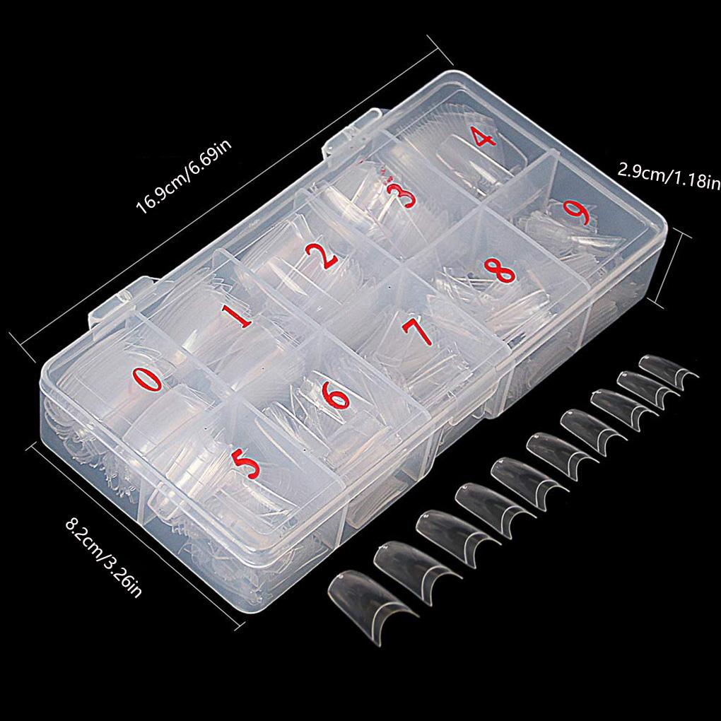 Artificial Nails False Half Nail Art Tips Acrylic UV Gel Assorted Kit with