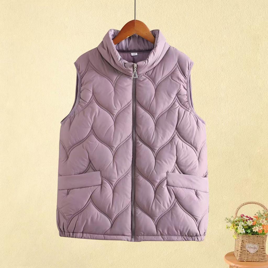 Autumn/Winter Fashionable Loose-Fit Thin Cotton Vest For Women Warm Cotton-Padded Shoulder Jacket Ideal For Cold Weather Scenari