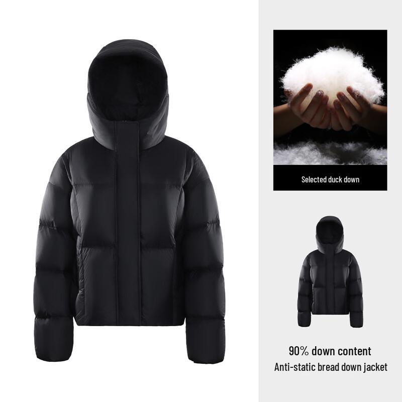 Camel Women's High-Loft Short Puffer Down Jacket