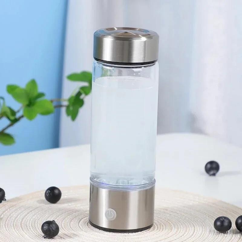 Portable Hydrogen Generator Water Cup Filter Ionizer Maker Hydrogen-Rich Water 420ml Electric Hydrogen Rich Water Generator Bottle