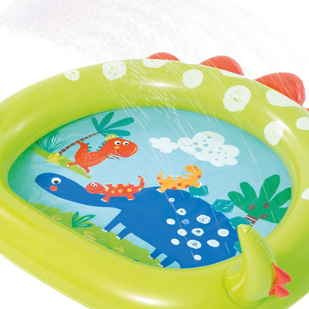 Intex 58437 Piscina Hinchable para y Medidas 119x109x66 Incluye Parche de Capacidad de 68 litros Dinosaurio, Bebés Niños Pequeños, cm, Reparación,