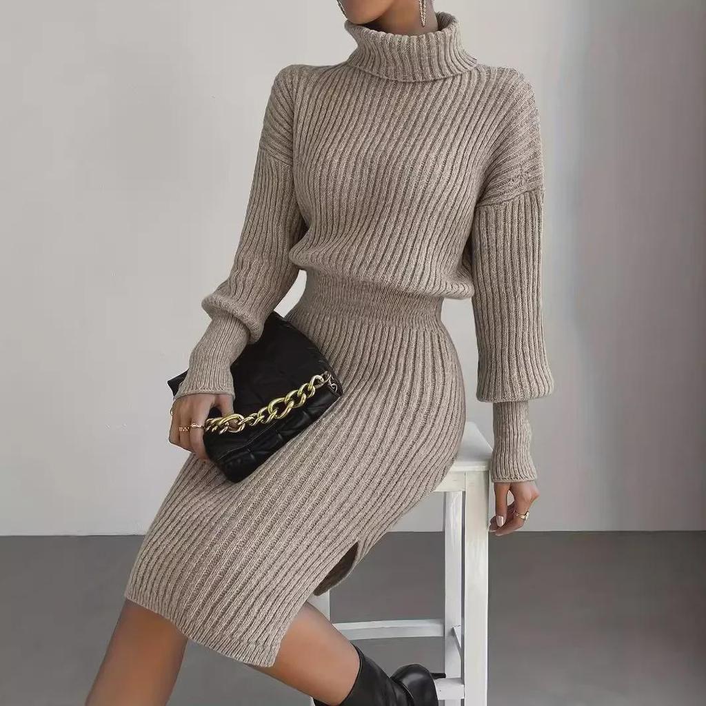 2024 Autumn/Winter Slim Fit Knitted Pullover Dress