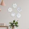 Ceramic Art 3D Hanging Porcelain Flowers Decorative Artificial Sculpture for Bathroom Living Room