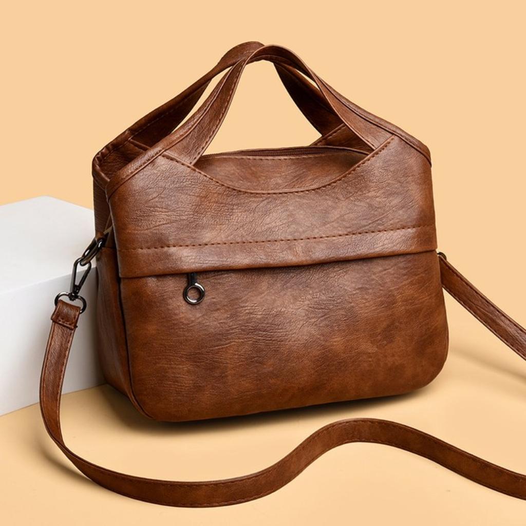 Shoulder Bag Unisex PU Adjustable Strap American Vintage Daily Commute
