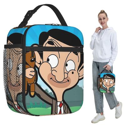 Herr. Bohnen Cartoon Isolierte Lunchtasche für Damen Büro Kühltasche Thermische Lebensmittelbox Tragbare Lunchboxen Behälter
