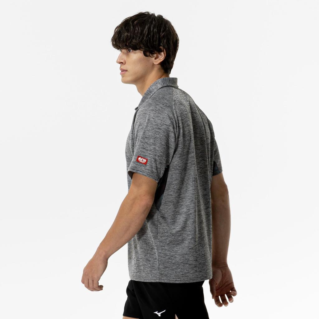 Table Tennis Game Short JTTA Size 82JAC105 Shirt, Sleeve, Certified, Moisture-Wicking, Quick-Drying, Unisex, Black, L,