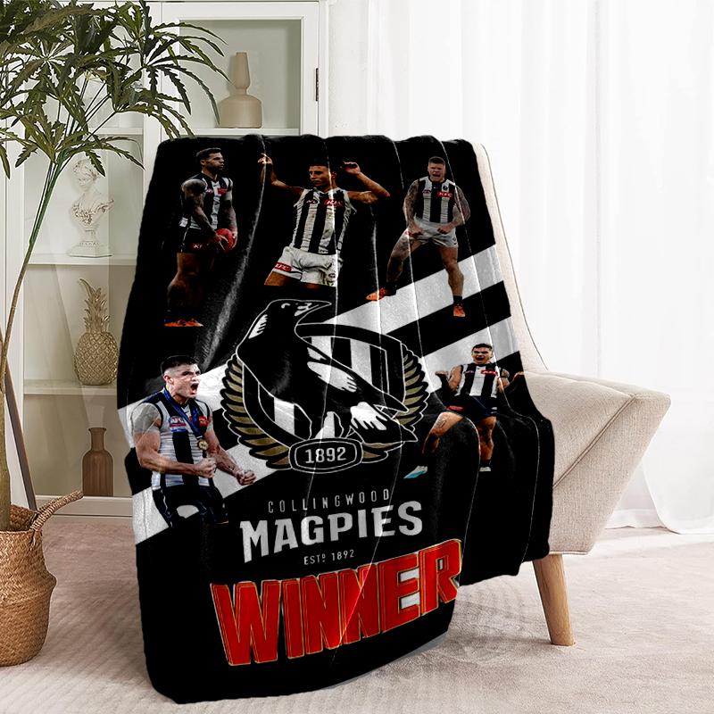 Football Club Print Blanket - Soft & Comfortable, for Bedroom, Travel, Sofa, Home Decoration - Birthday Christmas Gift for Friend