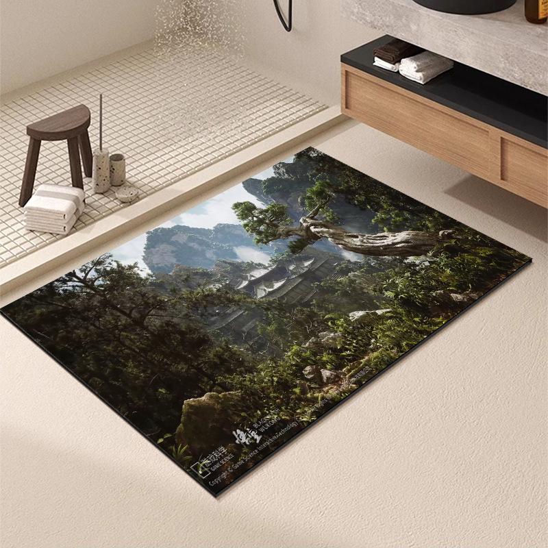 Washable Wear-resistant Diatom Mud Floor Mats Bathroom Anti-slip Mats