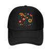 Colorful Floral Folk Art Home Decor  Mesh Baseball Cap Hip Hop